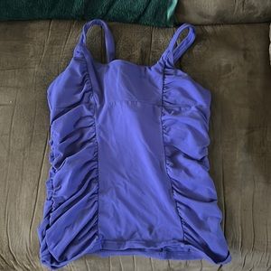 Zobha Prurple Workout Ruched Yoga Tank